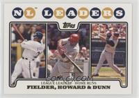 League Leaders - Prince Fielder, Ryan Howard, Adam Dunn [Noted]