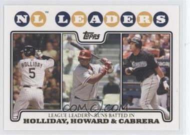 2008 Topps - [Base] - Gold Foil #58 - League Leaders - Matt Holliday, Ryan Howard, Miguel Cabrera