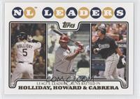 League Leaders - Matt Holliday, Ryan Howard, Miguel Cabrera