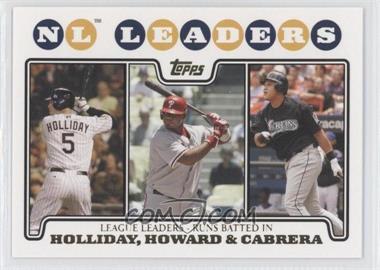 2008 Topps - [Base] - Gold Foil #58 - League Leaders - Matt Holliday, Ryan Howard, Miguel Cabrera