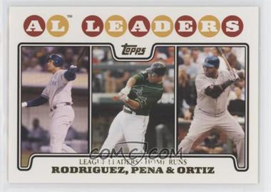 2008 Topps - [Base] - Gold Foil #61 - League Leaders - Alex Rodriguez, Carlos Pena, David Ortiz