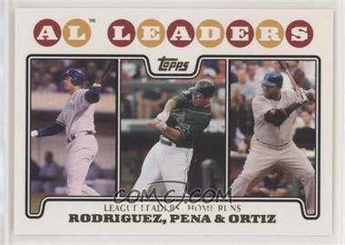 2008 Topps - [Base] - Gold Foil #61 - League Leaders - Alex Rodriguez, Carlos Pena, David Ortiz