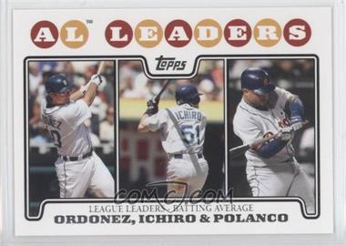 2008 Topps - [Base] #15 - League Leaders - Magglio Ordonez, Ichiro, Placido Polanco