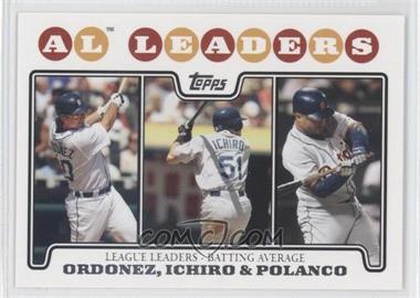 2008 Topps - [Base] #15 - League Leaders - Magglio Ordonez, Ichiro, Placido Polanco
