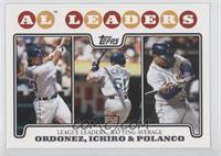 League Leaders - Magglio Ordonez, Ichiro, Placido Polanco