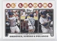 League Leaders - Magglio Ordonez, Ichiro, Placido Polanco