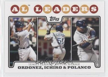 2008 Topps - [Base] #15 - League Leaders - Magglio Ordonez, Ichiro, Placido Polanco