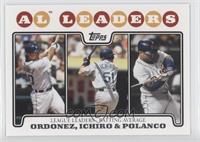 League Leaders - Magglio Ordonez, Ichiro, Placido Polanco