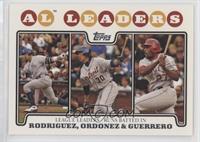 League Leaders - Alex Rodriguez, Magglio Ordonez, Vladimir Guerrero