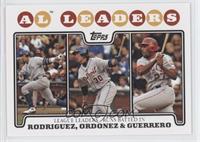 League Leaders - Alex Rodriguez, Magglio Ordonez, Vladimir Guerrero