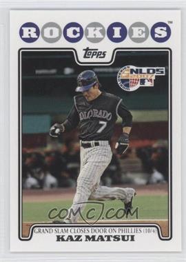 2008 Topps - [Base] #25 - Postseason Highlights - Kazuo Matsui