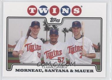 2008 Topps - [Base] #287 - Classic Combos - Justin Morneau, Johan Santana, Joe Mauer