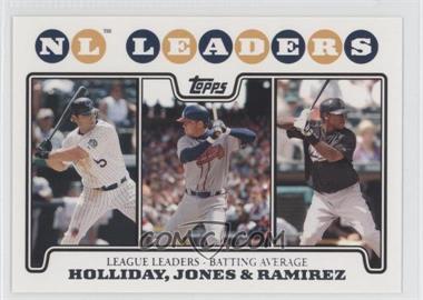 2008 Topps - [Base] #326 - League Leaders - Matt Holliday, Chipper Jones, Hanley Ramirez