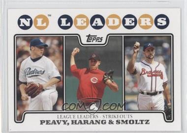 2008 Topps - [Base] #327 - League Leaders - Jake Peavy, Aaron Harang, John Smoltz