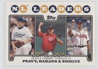 League Leaders - Jake Peavy, Aaron Harang, John Smoltz