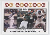 League Leaders - Alex Rodriguez, Carlos Pena, David Ortiz