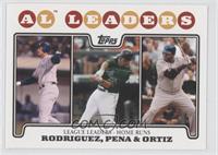 League Leaders - Alex Rodriguez, Carlos Pena, David Ortiz