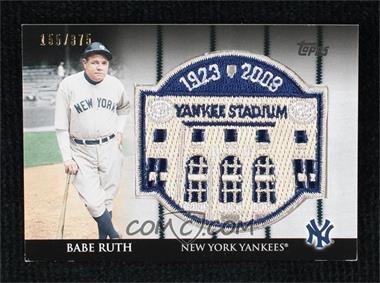 2008 Topps - Commemorative Stadium Patch #_BARU - Babe Ruth /375 [EX to NM]