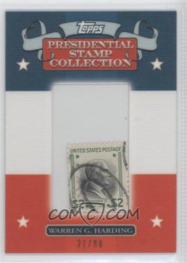 2008 Topps - Framed Presidential Stamp Collection #WHG2 - Warren G. Harding /90