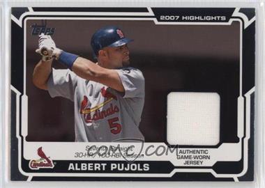 2008 Topps - Highlights Relics #HR-AP.2 - Albert Pujols (Seventh Straight)