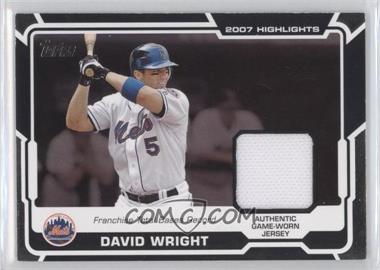 2008 Topps - Highlights Relics #HR-DW.2 - David Wright (Franchise Total Bases Record)