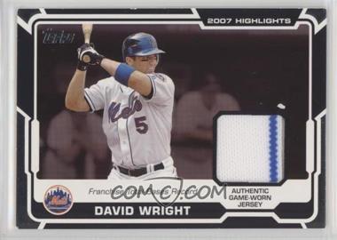 2008 Topps - Highlights Relics #HR-DW.2 - David Wright (Franchise Total Bases Record) [Noted]