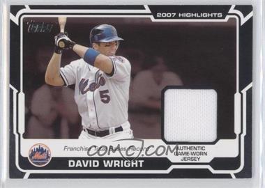 2008 Topps - Highlights Relics #HR-DW.2 - David Wright (Franchise Total Bases Record)