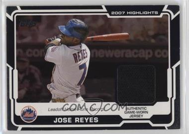 2008 Topps - Highlights Relics #HR-JR.1 - Jose Reyes (Leadoff Home Runs Record)