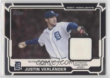 2008 Topps - Highlights Relics #HR-JV - Justin Verlander