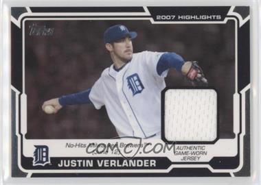 2008 Topps - Highlights Relics #HR-JV - Justin Verlander