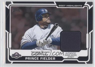 2008 Topps - Highlights Relics #HR-PF.1 - Prince Fielder (Youngest Player to Hit 50 Homers)