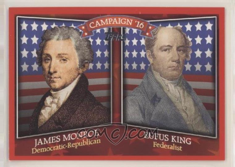 2008 Topps - Historical Campaign Match-Ups #HCM-1816 - James Monroe 2008 Topps - Historical Campaign Match-Ups #HCM-1816 - James Monroe