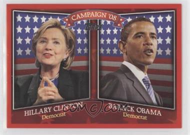 2008 Topps - Historical Campaign Match-Ups #HCM-2008D - Hillary Clinton, Barack Obama