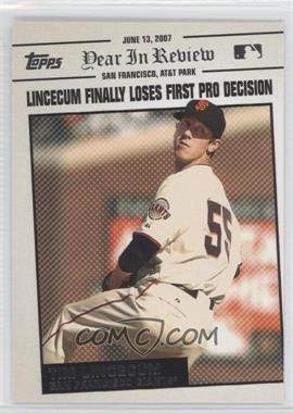 2008 Topps - Year in Review #YR74 - Tim Lincecum