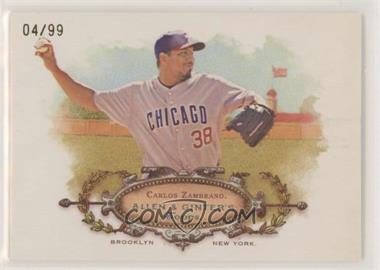 2008 Topps Allen & Ginter's - Rip Cards - Ripped #RC83 - Carlos Zambrano /99