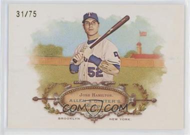 2008 Topps Allen & Ginter's - Rip Cards - Ripped #RC89 - Josh Hamilton /75