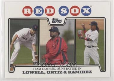 2008 Topps Boston Red Sox Gift Set - [Base] #47 - Team Leaders - Mike Lowell, David Ortiz, Manny Ramirez