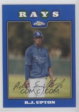 2008 Topps Chrome - [Base] - Blue Refractor #134 - B.J. Upton