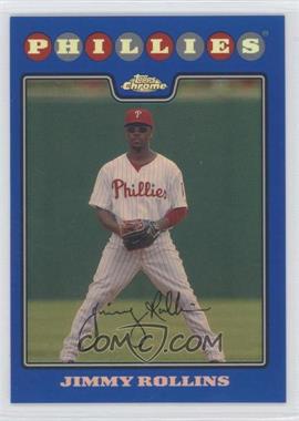 2008 Topps Chrome - [Base] - Blue Refractor #8 - Jimmy Rollins