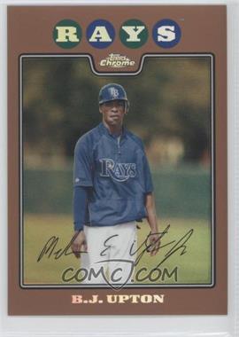 2008 Topps Chrome - [Base] - Copper Refractor #134 - B.J. Upton /599