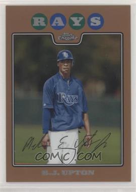 2008 Topps Chrome - [Base] - Copper Refractor #134 - B.J. Upton /599