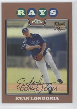 2008 Topps Chrome - [Base] - Copper Refractor #193 - Evan Longoria /599