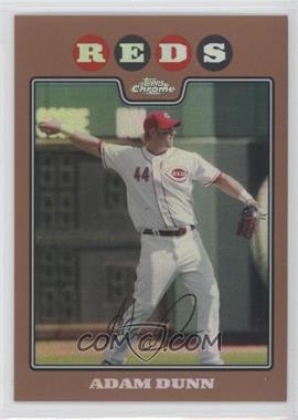 2008 Topps Chrome - [Base] - Copper Refractor #92 - Adam Dunn /599