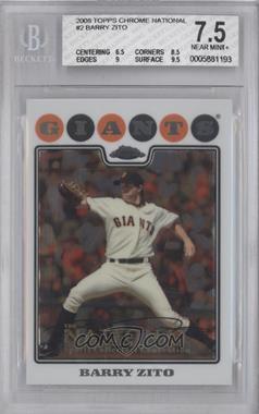 2008 Topps Chrome - [Base] - National Convention #2 - Barry Zito [BGS 7.5 NEAR MINT+]