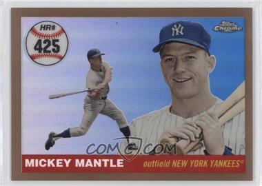 2008 Topps Chrome - Mickey Mantle Home Run History - Copper Refractor #MHRC425 - Mickey Mantle /100