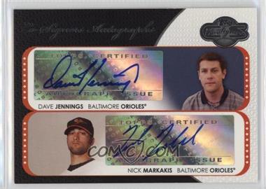 2008 Topps Co-Signers - Co-Signers Autographs #CS-JM - Nick Markakis, Dave Jennings