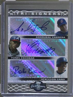 2008 Topps Co-Signers - Tri-Signers Autographs #TS-CEC - Asdrubal Cabrera, Yunel Escobar, Robinson Cano