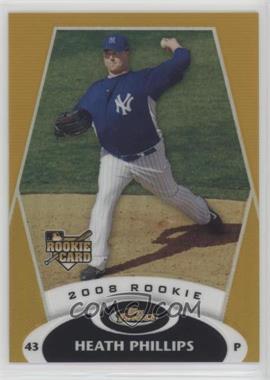 2008 Topps Finest - [Base] - Gold Refractor #132 - Heath Phillips /50