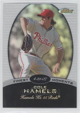 2008 Topps Finest - Finest Moments - Refractor #FM-CH - Cole Hamels