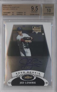 2008 Topps Finest - Rookie Redemption #10 - Jed Lowrie [BGS 9.5 GEM MINT]